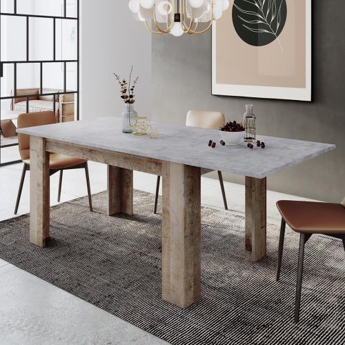 MESA COMEDOR EXT. LONDON T/GRIS ESTUCO P/ROBLE
