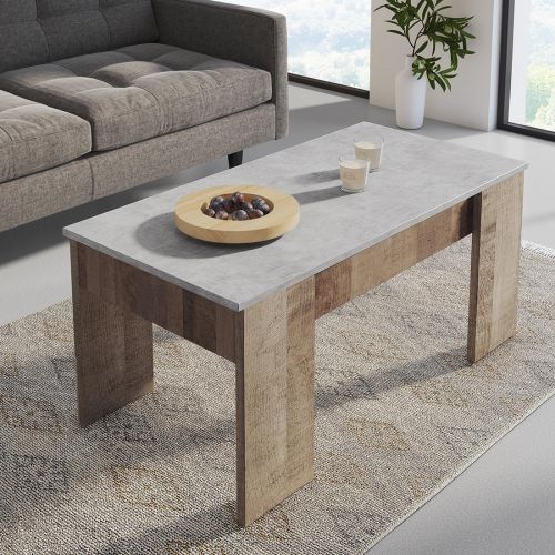 MESA CENTRO ELEVABLE LONDON  T/GRIS