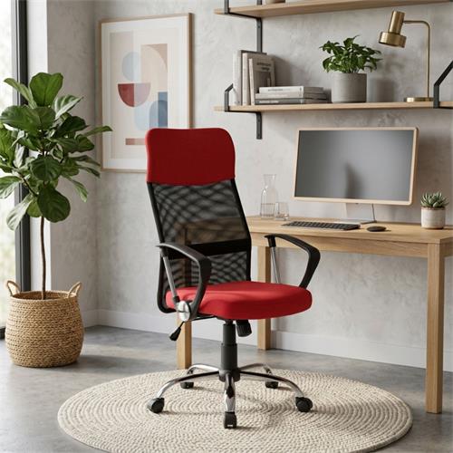SILLON OFICINA LAYLA PU ROJA
