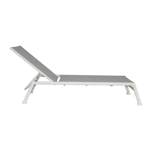 TUMBONA ARPA ALU. BLANCO TEXTILEN GRIS