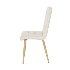 SILLA TAMPA TELA C/BEIGE P/MADERA 2