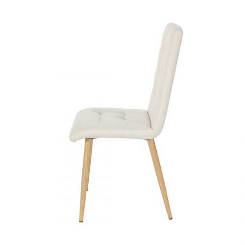 SILLA TAMPA TELA C/BEIGE P/MADERA