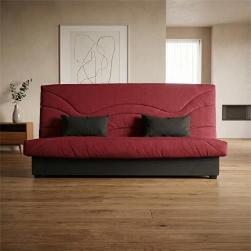 SOFA CAMA TED B/850 ANTRACITA M/402 ROJO