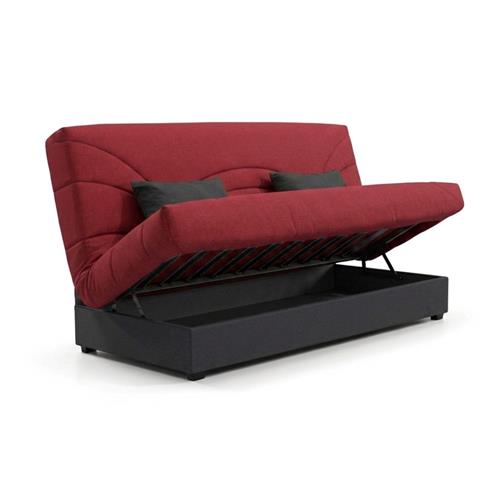 SOFA CAMA TED B/850 ANTRACITA M/402 ROJO