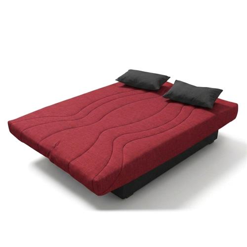 SOFA CAMA TED B/850 ANTRACITA M/402 ROJO