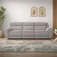 SOFA 3PL. MAXI SIREL TELA GRIS CLARO 3 RELAX