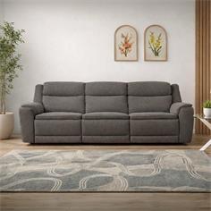 SOFA 3PL. MAXI SIREL TELA GRIS OSCURO 3 RELAX