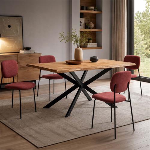 MESA COMEDOR PRAGA 180X90 ROBLE P/NEGRA (1387)