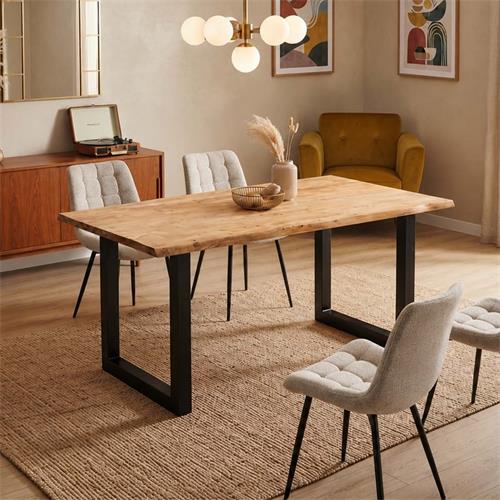 MESA COMEDOR KIEV 160X90 ROBLE P/NEGRA (1388)