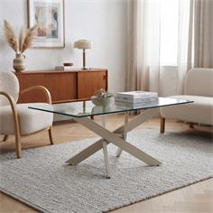 MESA CENTRO ERIKA FIJA T/CRISTAL P/CREMA