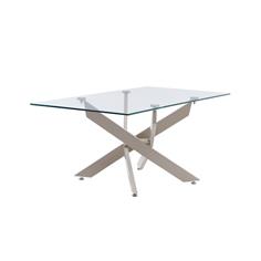 MESA CENTRO ERIKA FIJA T/CRISTAL P/CREMA 2