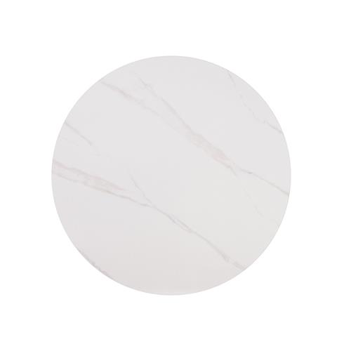 MESA CENTRO DARCY 50 ACAB. MARMOL BLANCO BRILLO