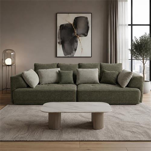 SOFA 4PL. RIAD ELECT. CARRO SUELO TELA MILAN 350
