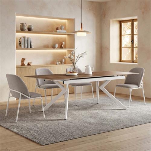 MESA COMEDOR EXT. OLIMPIA T/MADERA P/BLANCA