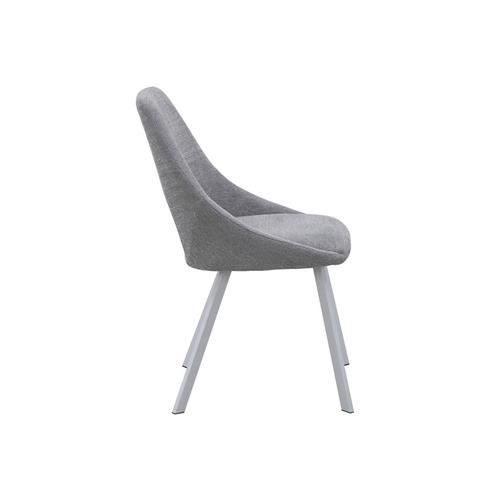 SILLA ELIDE TELA GRIS CLARO P/BLANCA