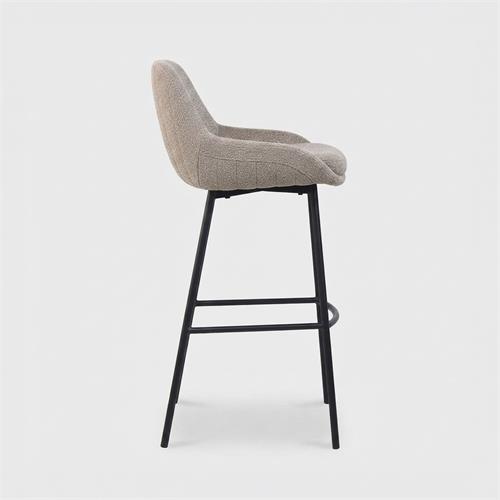 TABURETE CASPER TAPIZADO BEIGE TOSTADO