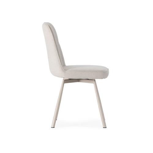SILLA TIRSA GIRATORIA CREMA/PATA CREMA
