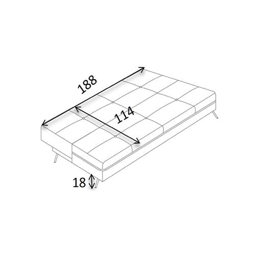 SOFA CAMA SKY TAP. AZUL (4003)