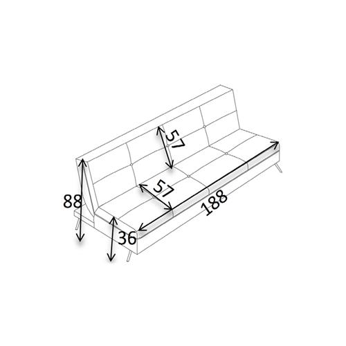 SOFA CAMA SKY TAP. AZUL (4003)