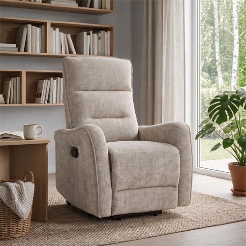 SILLON RELAX MANUAL BALTIMOR TELA ALOE 08 CAFE