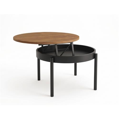 MESA CENTRO ELEV. P.CILINDRO M836 T-NOGAL-NEGRO