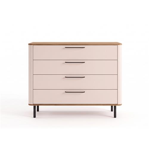 COMODA 4C 4 PATAS DUNA ARENA/TAPA BASE NOGAL